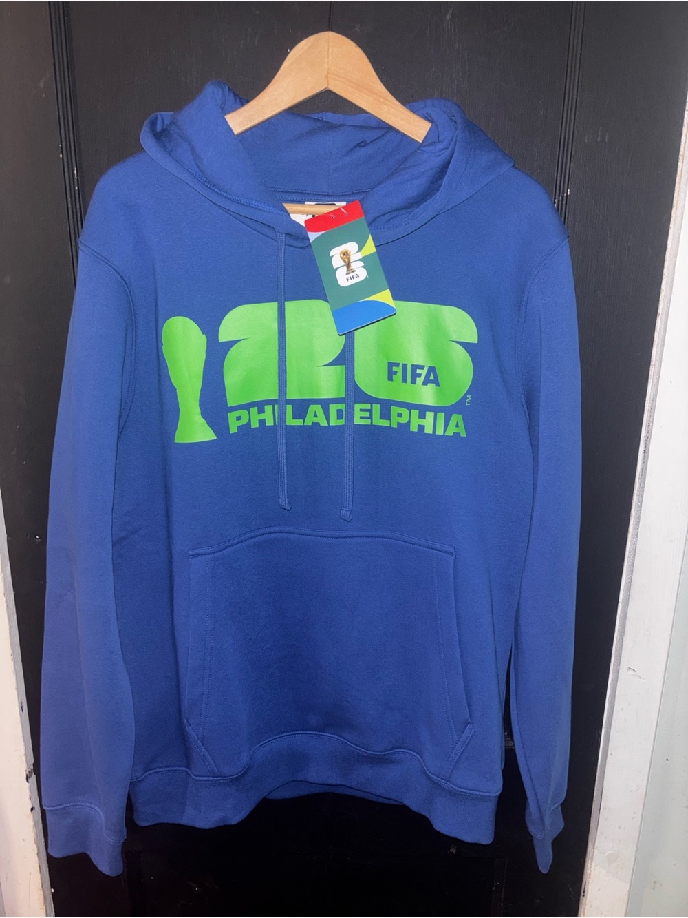 NWT FIFA 2026 World Cup Philadelphia Official Licensed Blue Hoodie XXL